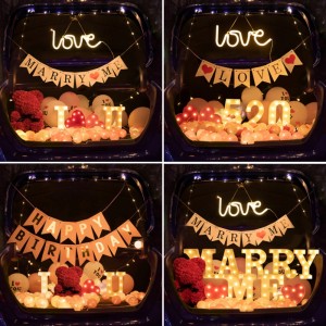 Пользовательские алфавиты арабские номера шаржевые огни 3D светодиодные буквы знак ночной свет Открытый для бар отель свадебный фестиваль украшения